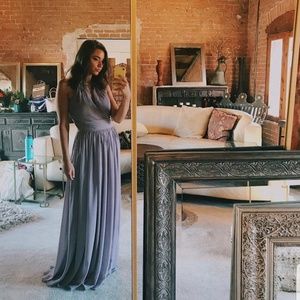 Dusty purple floor length dress